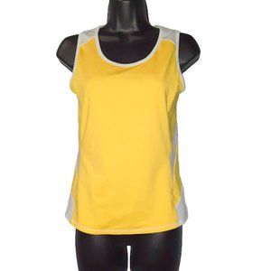 DUC Sports Womens Size 2 Reversible Athletic Yellow / White Tank Top